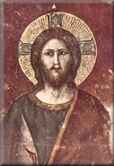 Cavallini, Pietro: Freskenzyklus mit Jngstem Gericht in Santa Cecilia in Travestere in Rom, Szene: Jngstes Gericht, Detail: Christus,
